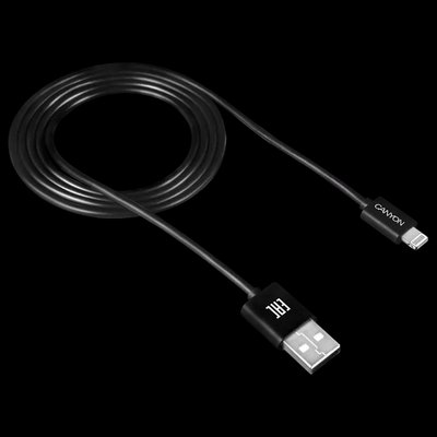 Canyon CFI1B black (Lightning - USB-A) 1м Кабель 28908 фото