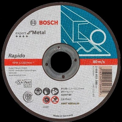 Bosch 125х1 мм (2608603396) Круг відрізний 30070 фото
