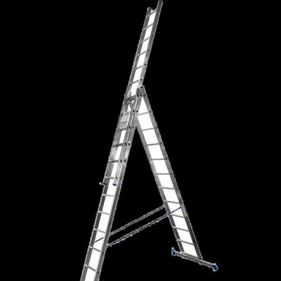 TRIOMAX VIRASTAR Алюмінієві трисекційні сходи 3х12 сходинок 30314 фото