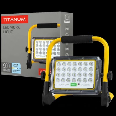 TITANUM TL-FA-105 LED прожектор аккумуляторный IP65 20W 900Lm 5000K 30607 фото