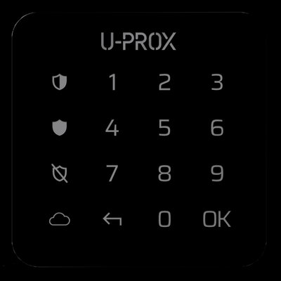 U-Prox Keypad G1 Black Бездротова сенсорна клавіатура для однієї групи 29663 фото
