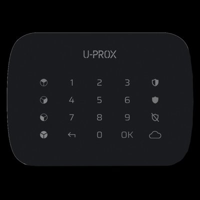 U-Prox Keypad G4 Black Бездротова сенсорна клавіатура для чотирьох груп 29679 фото
