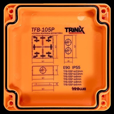 Trinix TFB-105P 4x3.5 Вогнестійка розподільна коробка 32337 фото