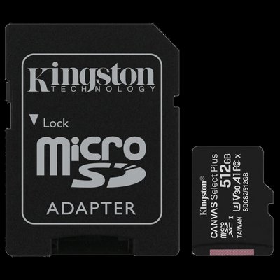 Kingston 512GB micSDXC Canvas Select Plus 100R A1 C10 Card + ADP Модуль флеш-пам'яті 29390 фото