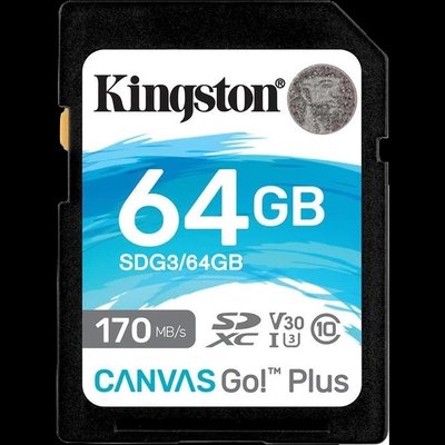 Kingston 64GB SDXC Canvas Go Plus 170R C10 UHS-I U3 V30 Модуль флеш-пам'яті 32697 фото