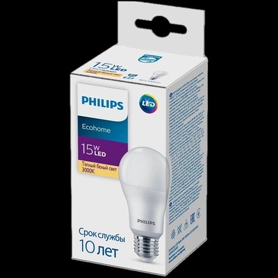 Philips Ecohome LED E27830 Лампочка Bulb 15W 1350lm 30824 фото