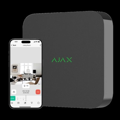 Ajax NVR (8ch) (8EU) black Мережевий відеореєстратор 30659 фото