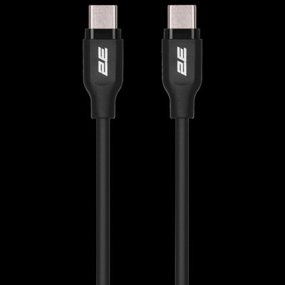 2E Type-C Glow USB-C > USB-C Кабель заряджання/синхронізації 1м 60Вт чорний 33100 фото