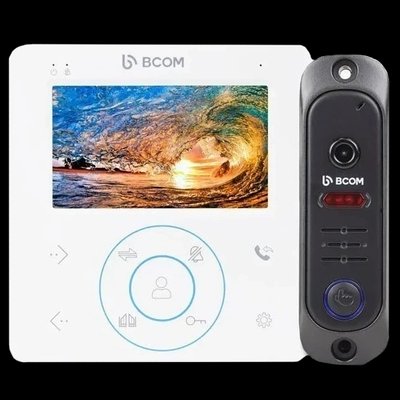 BCOM BD-480M White Kit Комплект відеодомофона 32722 фото